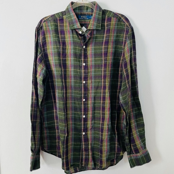 Polo Ralph Lauren Other - Polo by Ralph Lauren mens linen button down top size large